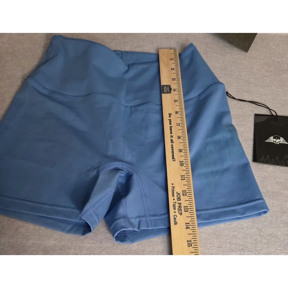 CIVIL REGIME No Tomorrow Women's Sz M Blue Sports Bra Shorts 2 Piece Set NWT